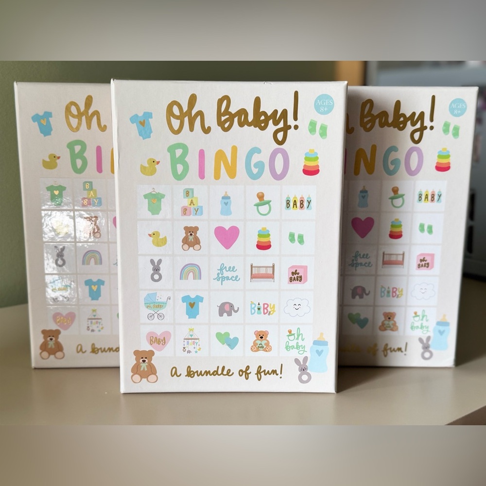 NWT Oh Baby! Bingo Game - Baby Shower Bingo Game! 3 boxes!